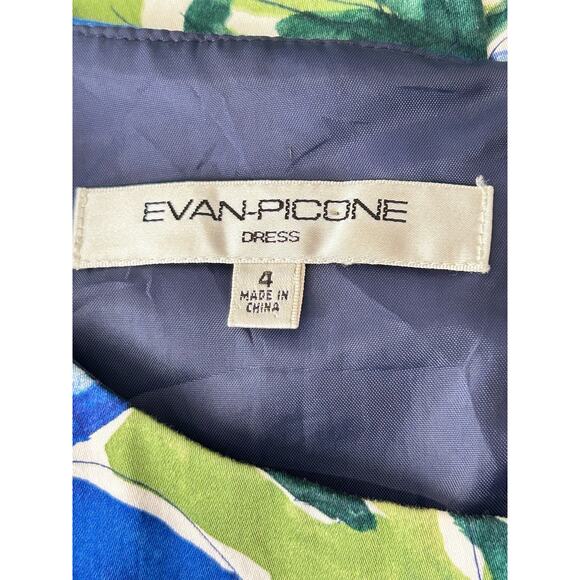 EVAN PICONE Women’s Floral Print Sleeveless Sheath Dress Sz 4 - Picture 8 of 10